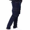 Manner Rebel Cargohose | Raw Denim Slim Fit Cargo-Jeans Indigo