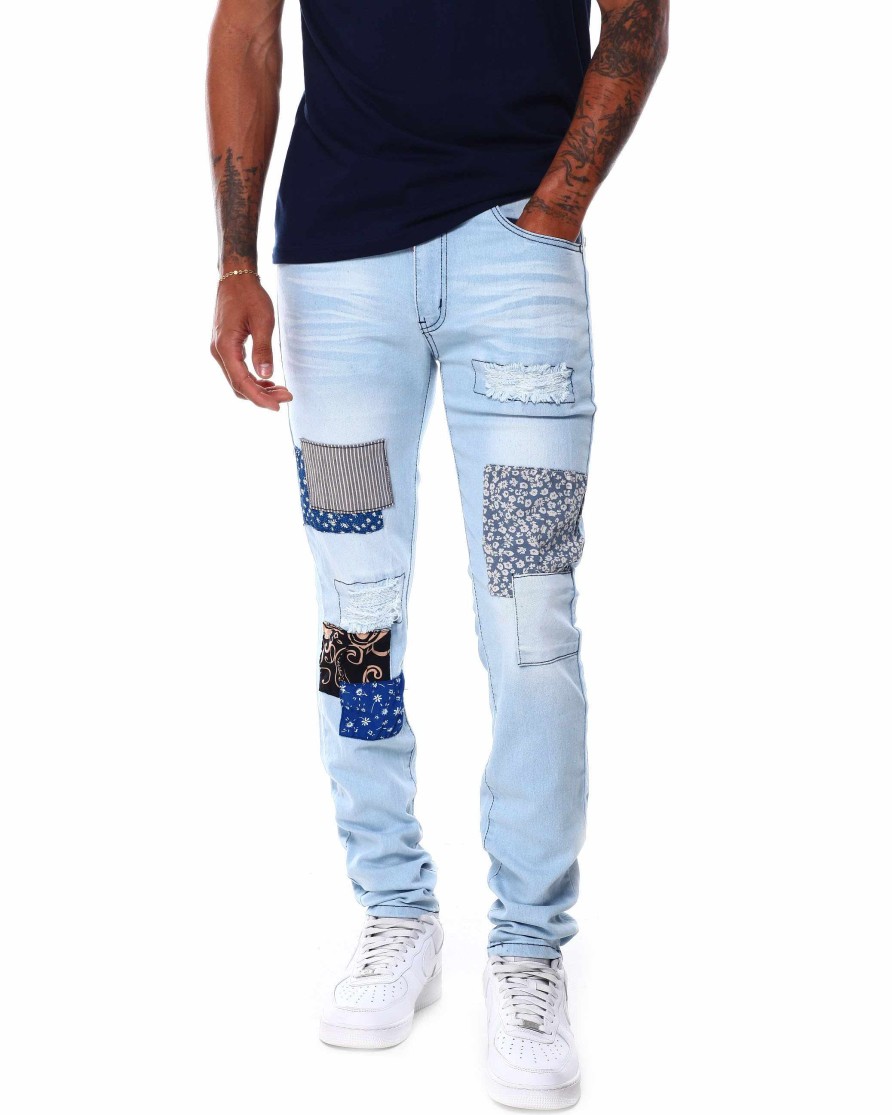 Manner Reason Cargohose | Highbrook Denim-Jeans Blau