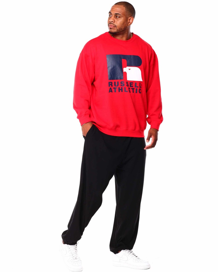 Gros, Gros Russell Athletics Sweatshirts | Fleecepullover Mit Rundhalsausschnitt Rot