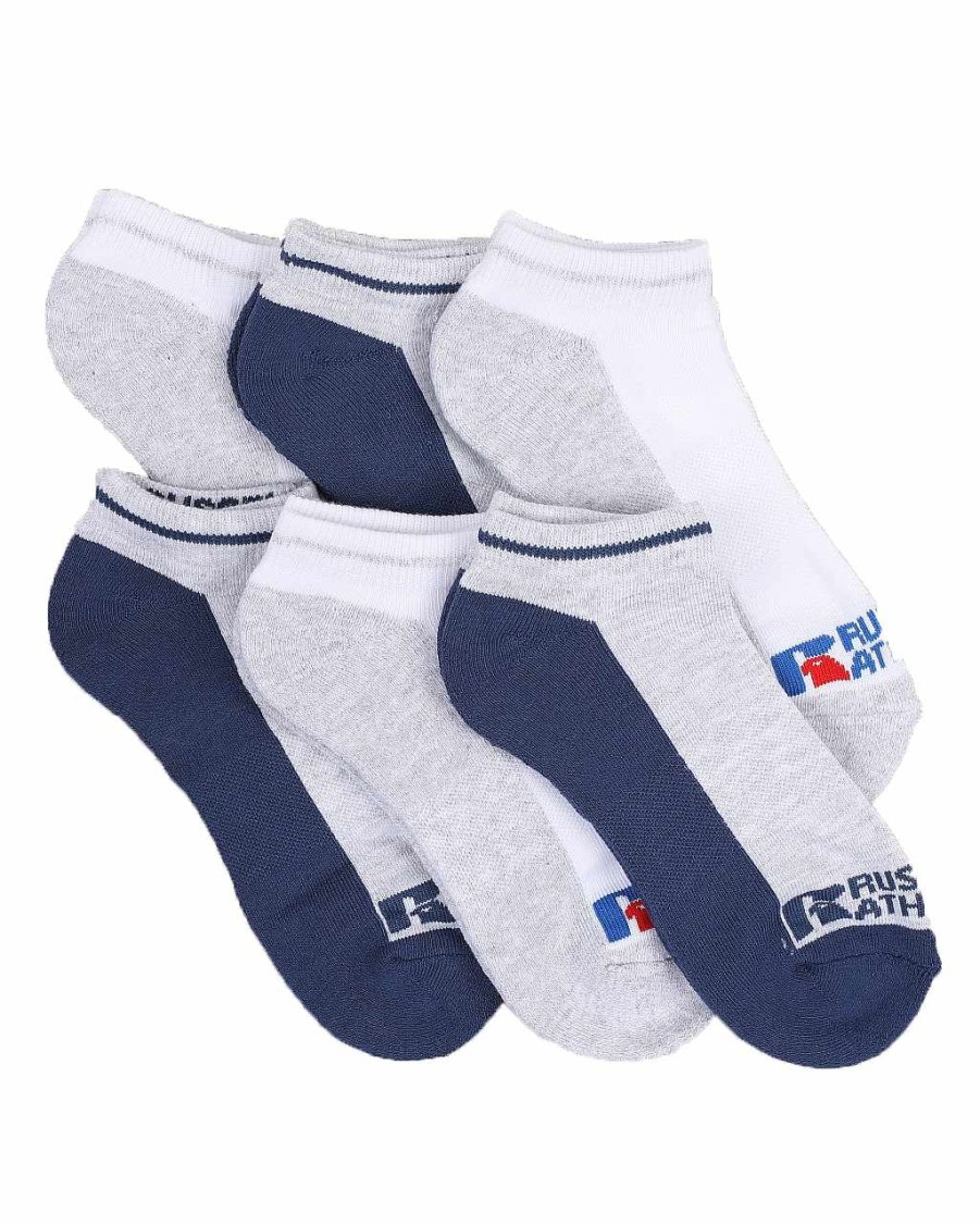 Manner Russell Athletics Socken | 6Er-Pack Cooper-No-Show-Socken Weis