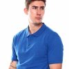 Manner Rocawear Polos | S/S-Poloshirt Mit Kontrastfarbbesatz Blau