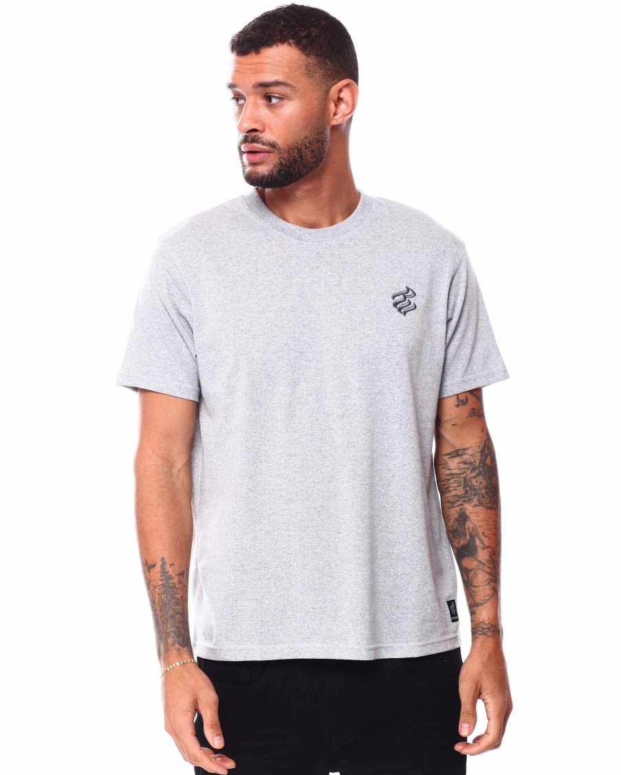 Manner Rocawear T-Shirts | Rocawear T-Shirt Mit Rundhalsausschnitt Heather Grey