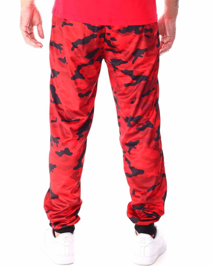 Manner Rocawear Jogger | Camo Tech Fleece Joggerhose Rote Tarnung