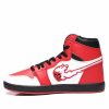 Manner Reason Schuhe | Flaming Skull Sneakers Schwarz Rot