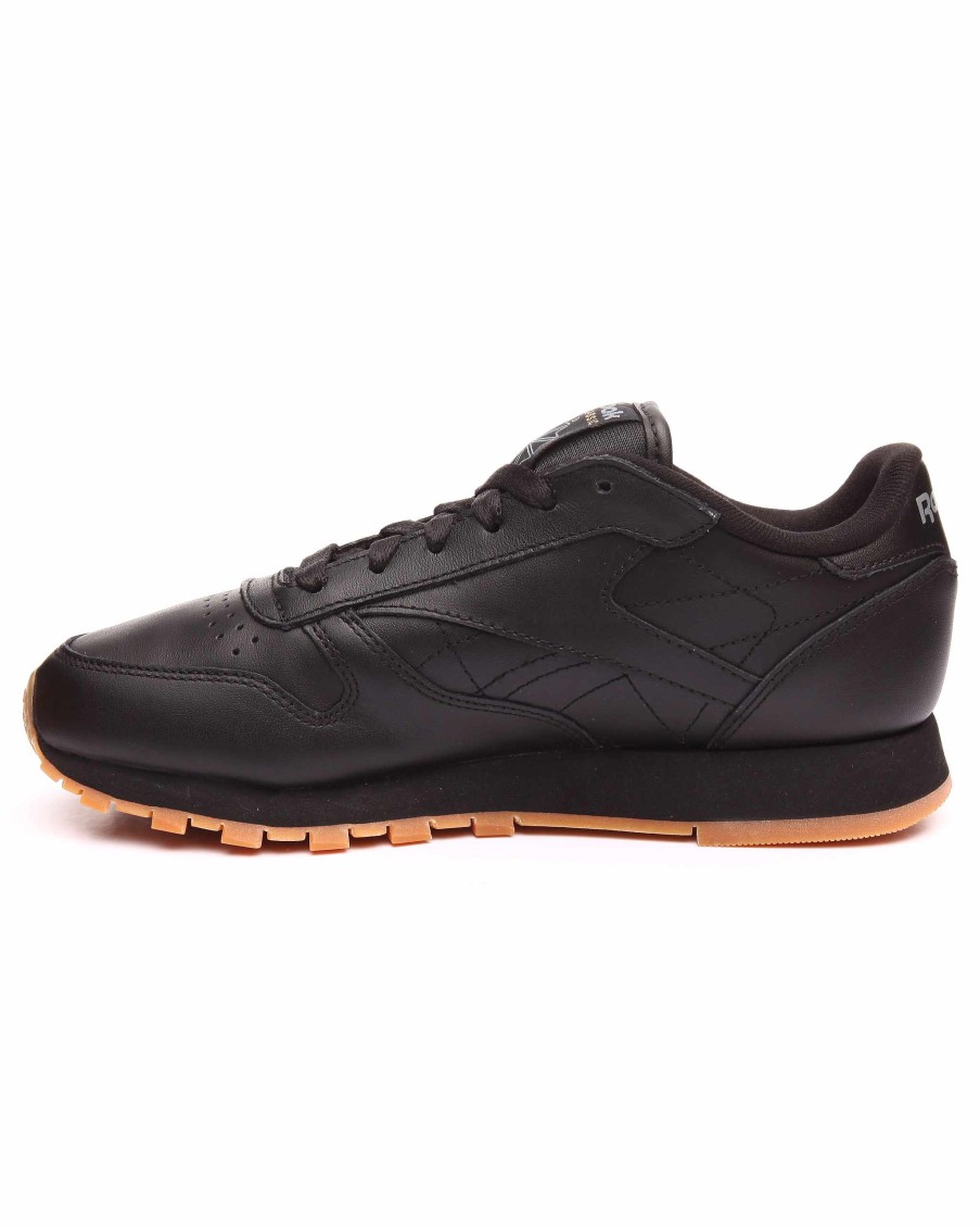 Frauen Reebok Turnschuhe | Klassische Leder-Gummi-Sneaker Schwarz