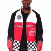 Manner Reason Leichte Jacken | Dodge Speedway-Rennjacke Schwarz Rot