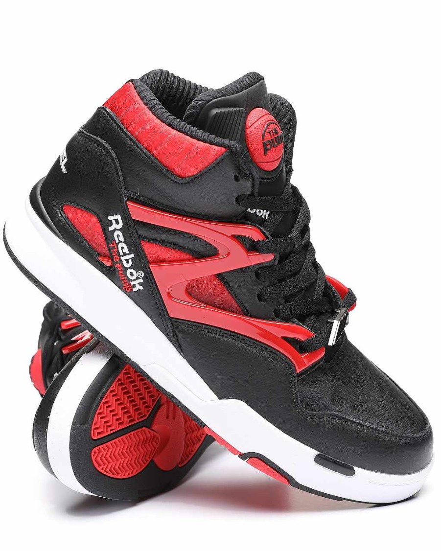 Manner Reebok Schuhe | Pump Omni Zone Ii Turnschuhe Schwarz Rot