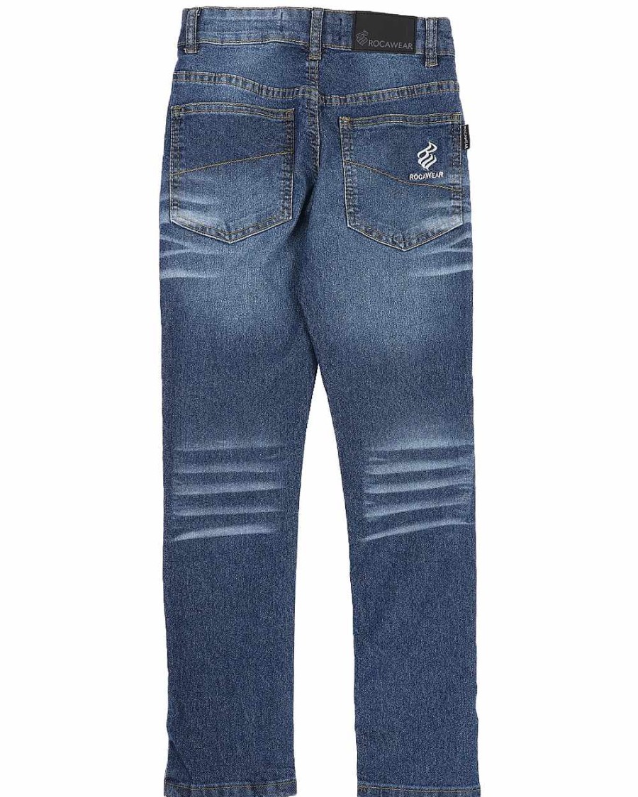 Jungen Rocawear Jeans | Gewaschene Stretchjeans Dunkelblau