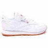 Frauen Reebok Schuhe | Klassische Leder-Gummi-Sneaker Weis