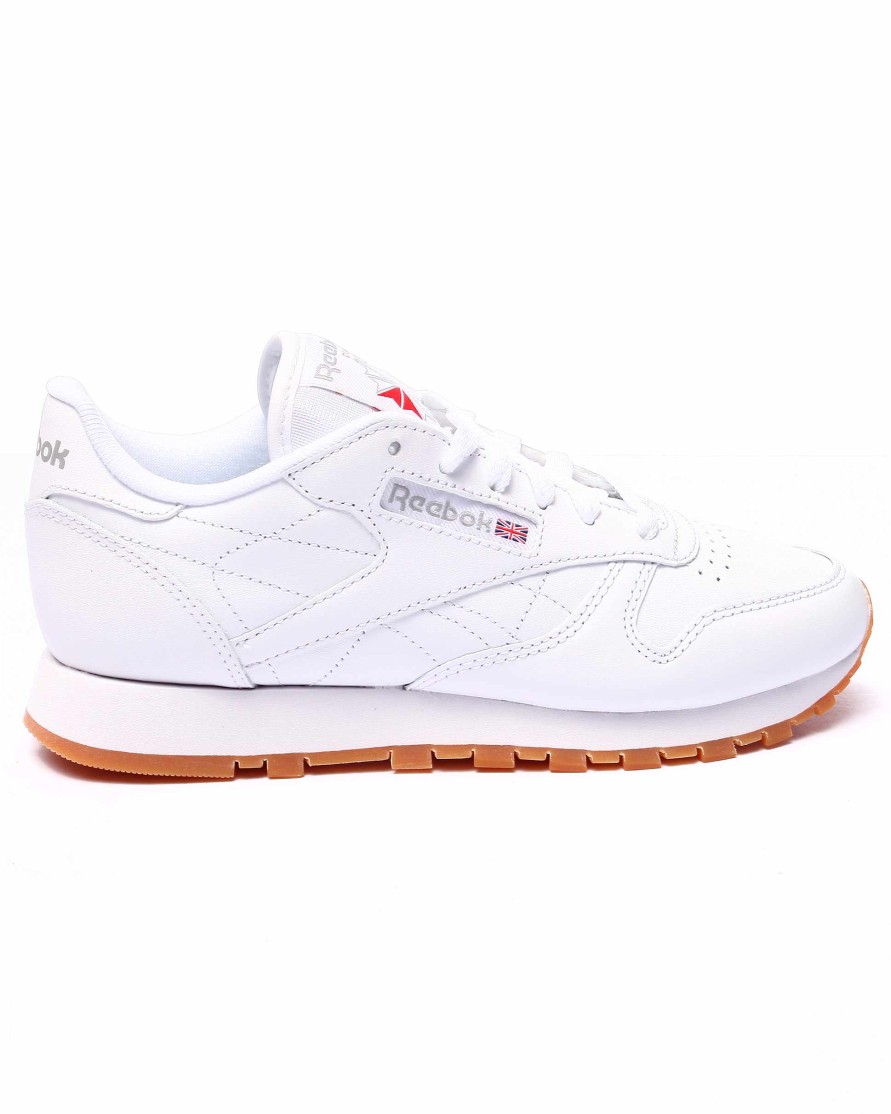 Frauen Reebok Schuhe | Klassische Leder-Gummi-Sneaker Weis