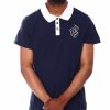 Manner Rocawear Polos | S/S Kontrast-Chenille-Patch-Jersey-Polo Marine