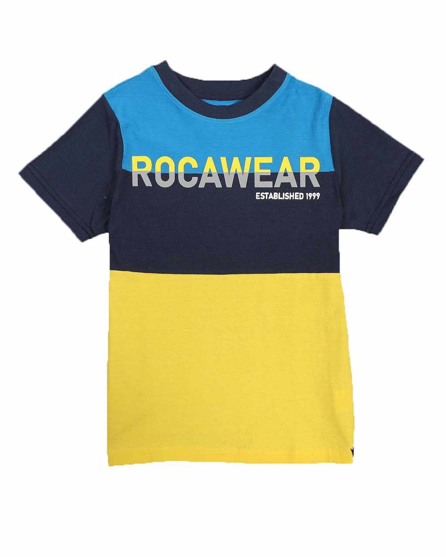 Jungen Rocawear T-Shirts | Bedrucktes „Cut & Sew"-T-Shirt Mit Rundhalsausschnitt Marine