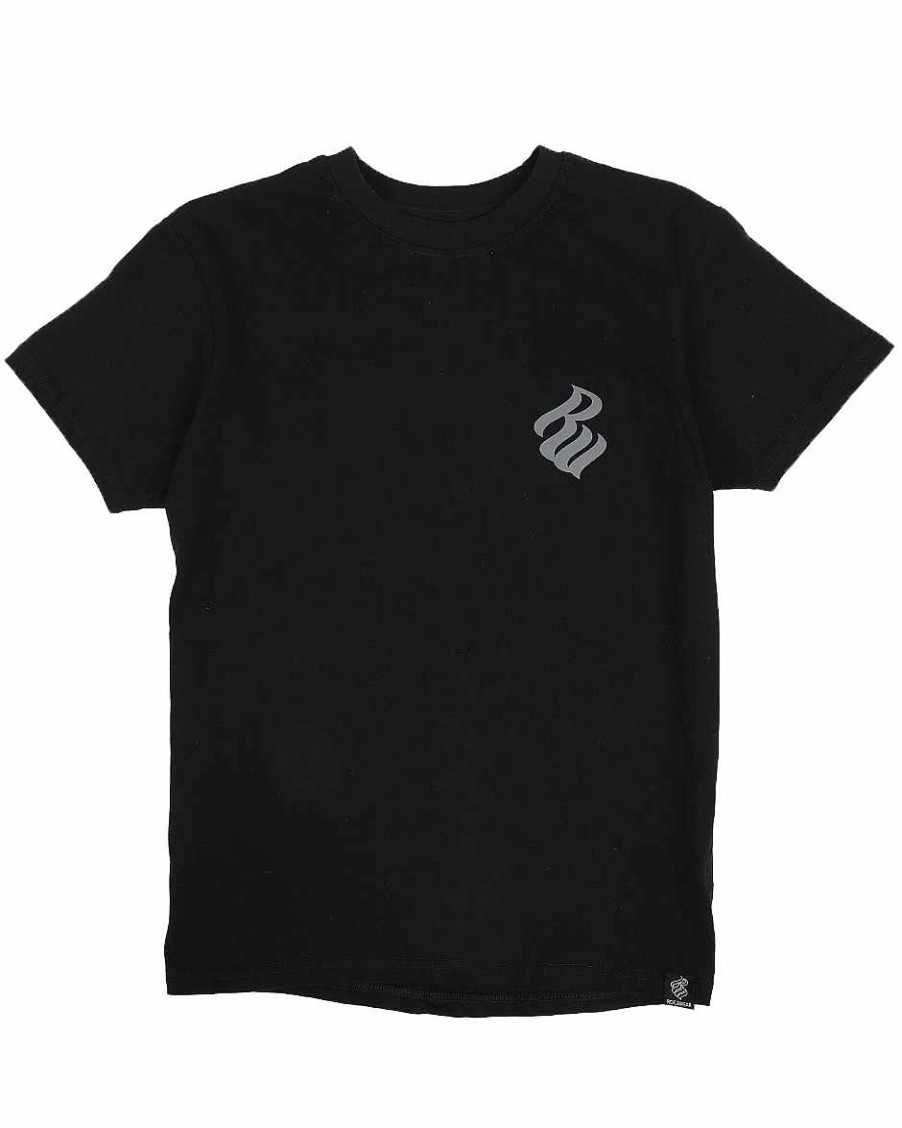 Manner Rocawear T-Shirts | Rocawear T-Shirt Mit Rundhalsausschnitt Schwarz