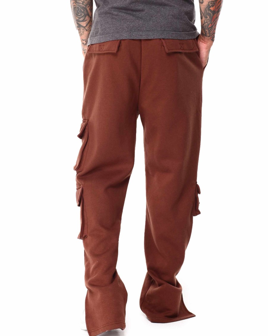 Manner Reason Cargohose | Regiment Semi Stacked Fleece-Hose Braun