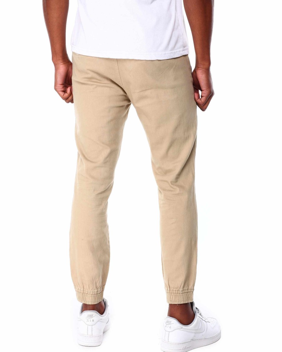 Manner Rocawear Jogger | Stretch-Twill-Jogginghose Mit Schnitt Und Nahten Khaki