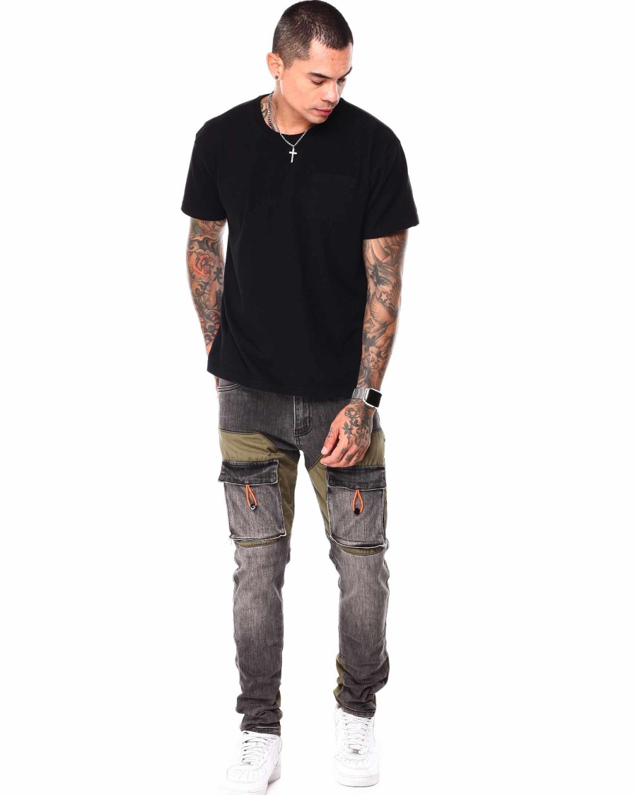 Manner RUNAWAY LOS ANGELES Cargohose | Chapo Cargos Jeans Pechschwarz