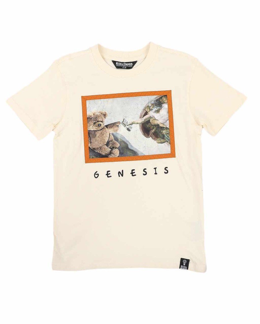 Jungen Rebel Minds T-Shirts | Teddybar Genesis T-Shirt Creme