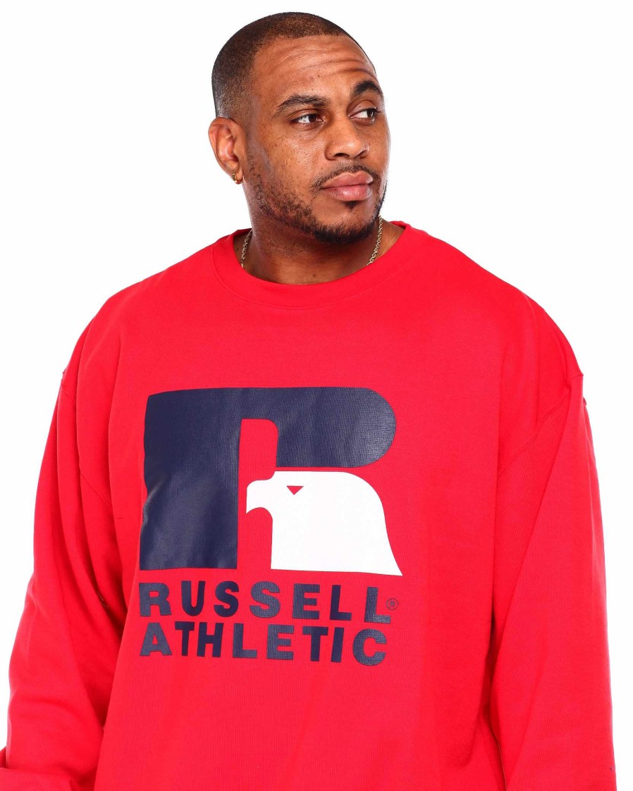 Gros, Gros Russell Athletics Sweatshirts | Fleecepullover Mit Rundhalsausschnitt Rot