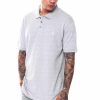 Manner Rocawear Polos | S/S Pique-Poloshirt Mit Kontrastfarbbesatz Heather Grey