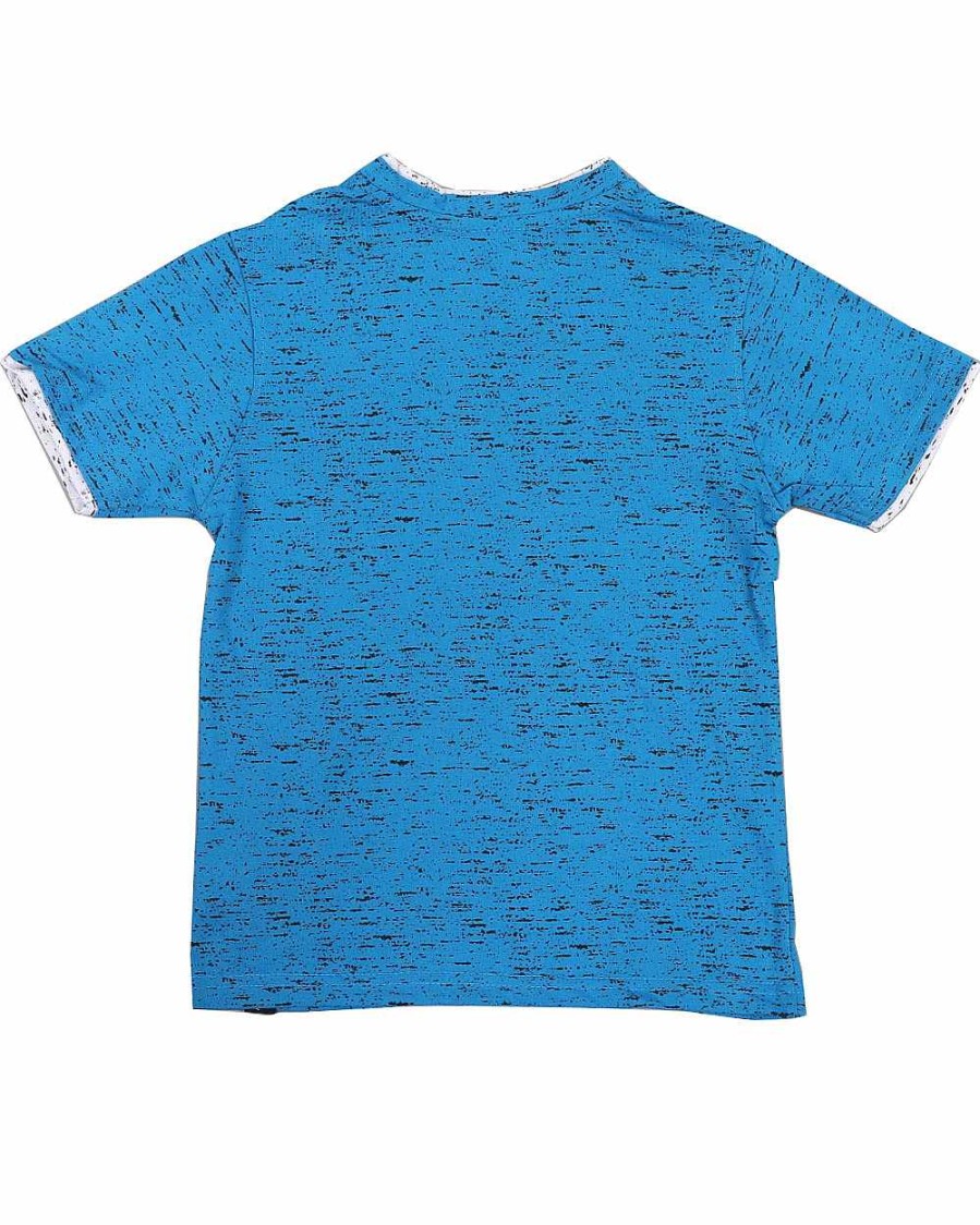 Jungen Rocawear T-Shirts | Bedrucktes Kontrast-T-Shirt Mit V-Ausschnitt Blau