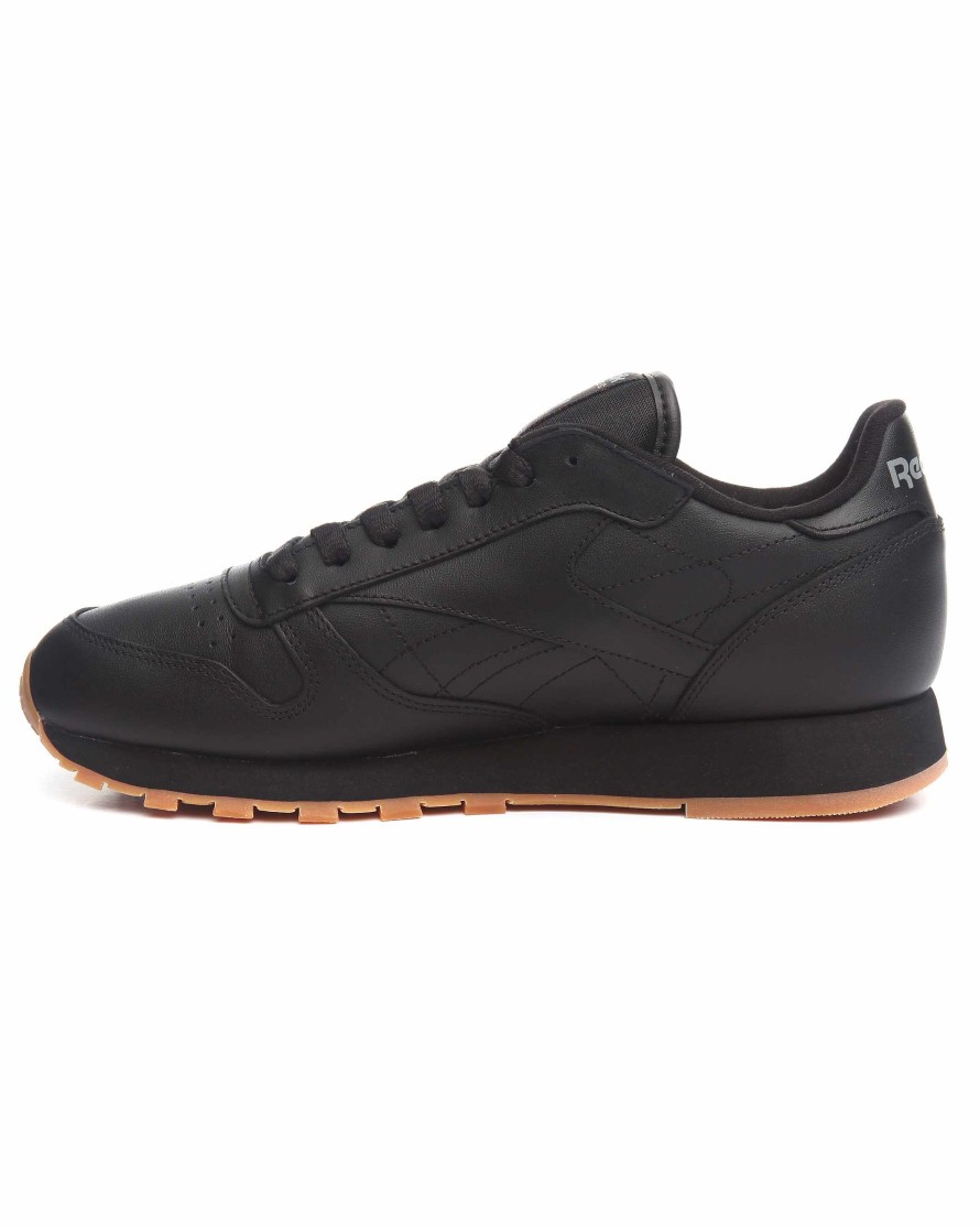 Manner Reebok Gros Und Hoch | Klassische Leder-Sneaker Mit Gummisohle Schwarz