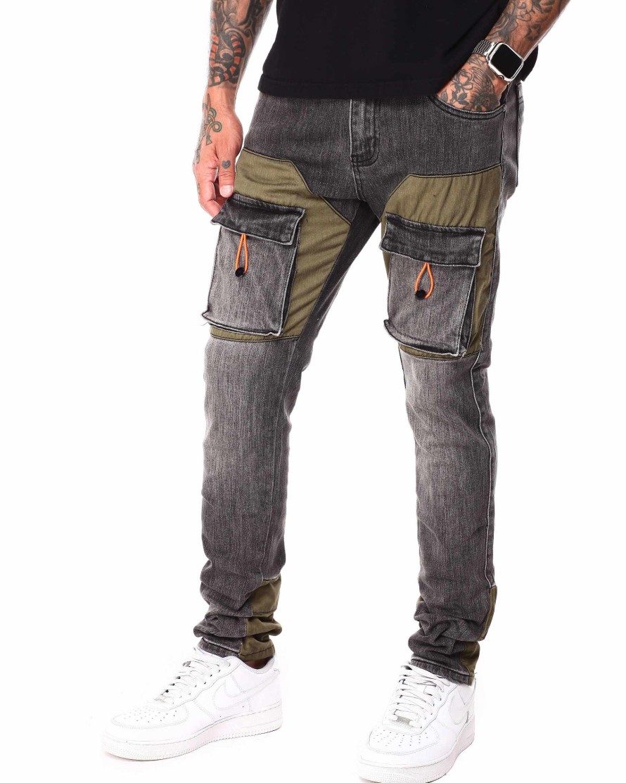 Manner RUNAWAY LOS ANGELES Cargohose | Chapo Cargos Jeans Pechschwarz