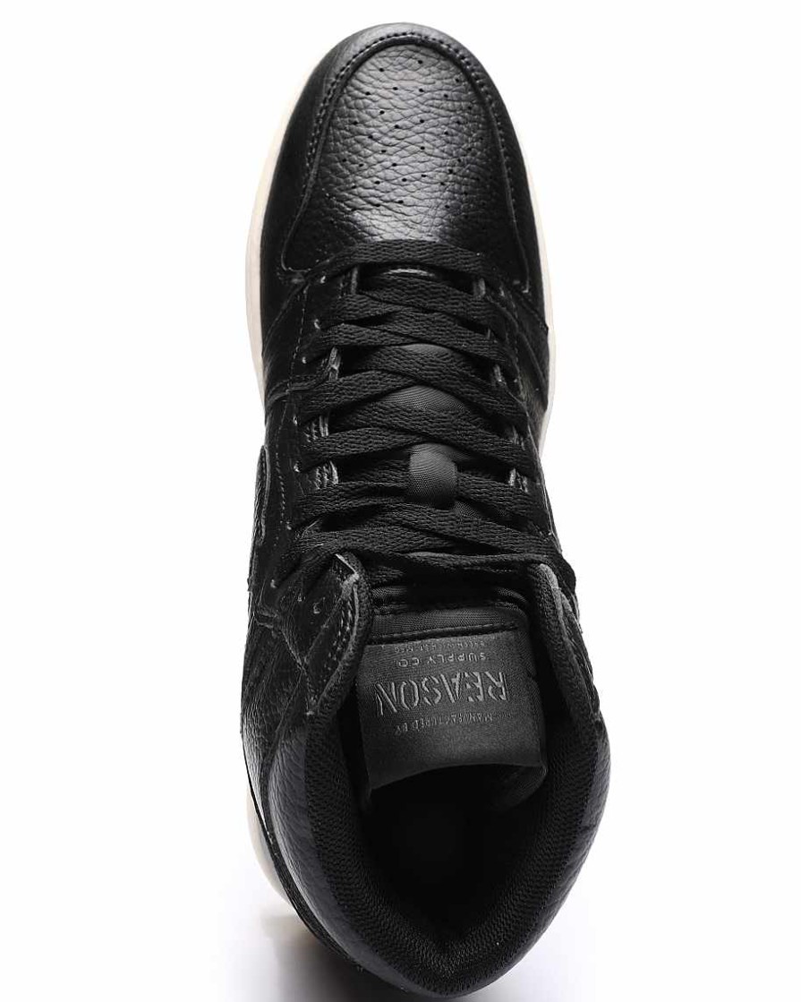 Manner Reason Turnschuhe | Flaming Skulls Sneakers Schwarz