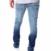 Manner Rocawear Cargohose | Ausgewaschene Rip & Repair Fashion Denim-Hose Marine