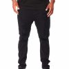 Manner Rebel Minds Cargohose | Zerrissene Slim-Fit-Hose Aus Farbigem Twill Schwarz