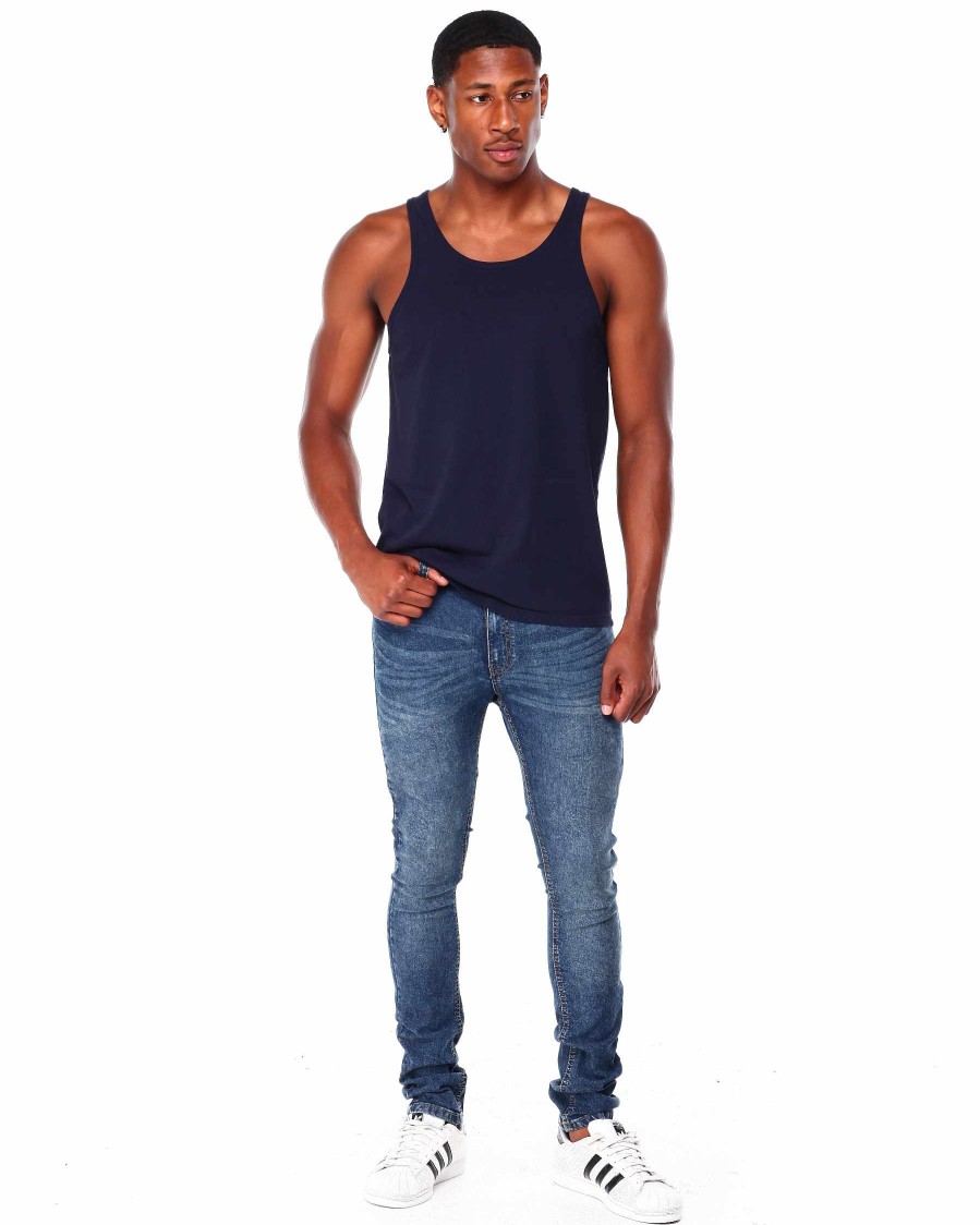 Manner Rocawear Jeans | 5-Pocket-Jeans Aus Stretch-Denim Med Blau