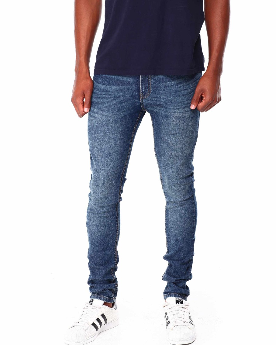 Manner Rocawear Jeans | 5-Pocket-Jeans Aus Stretch-Denim Med Blau