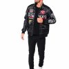 Manner Rebel Leichte Jacken | Speed-Nylon-Rennjacke Schwarz