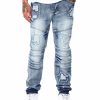 Manner Reason Jeans | Baltic Destruct Denim Blau