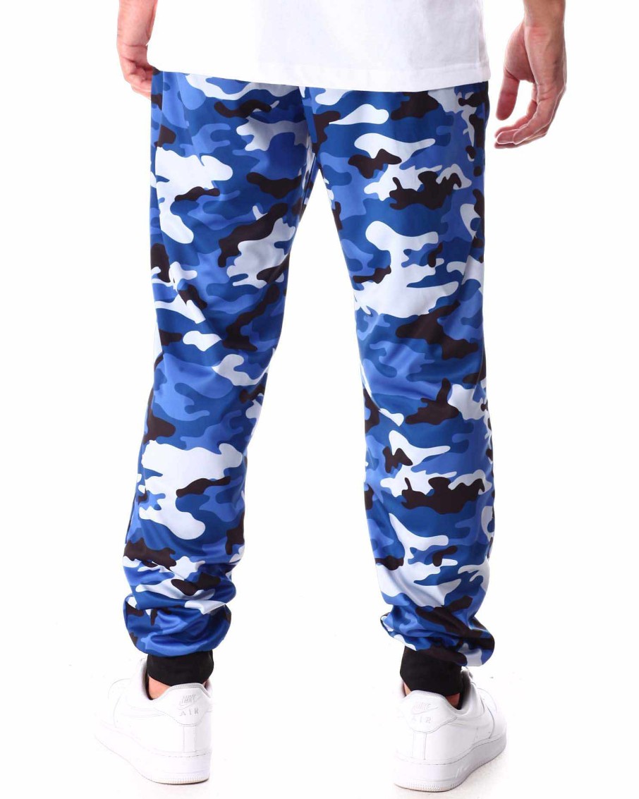 Manner Rocawear Cargohose | Camo Tech Fleece Joggerhose Blau