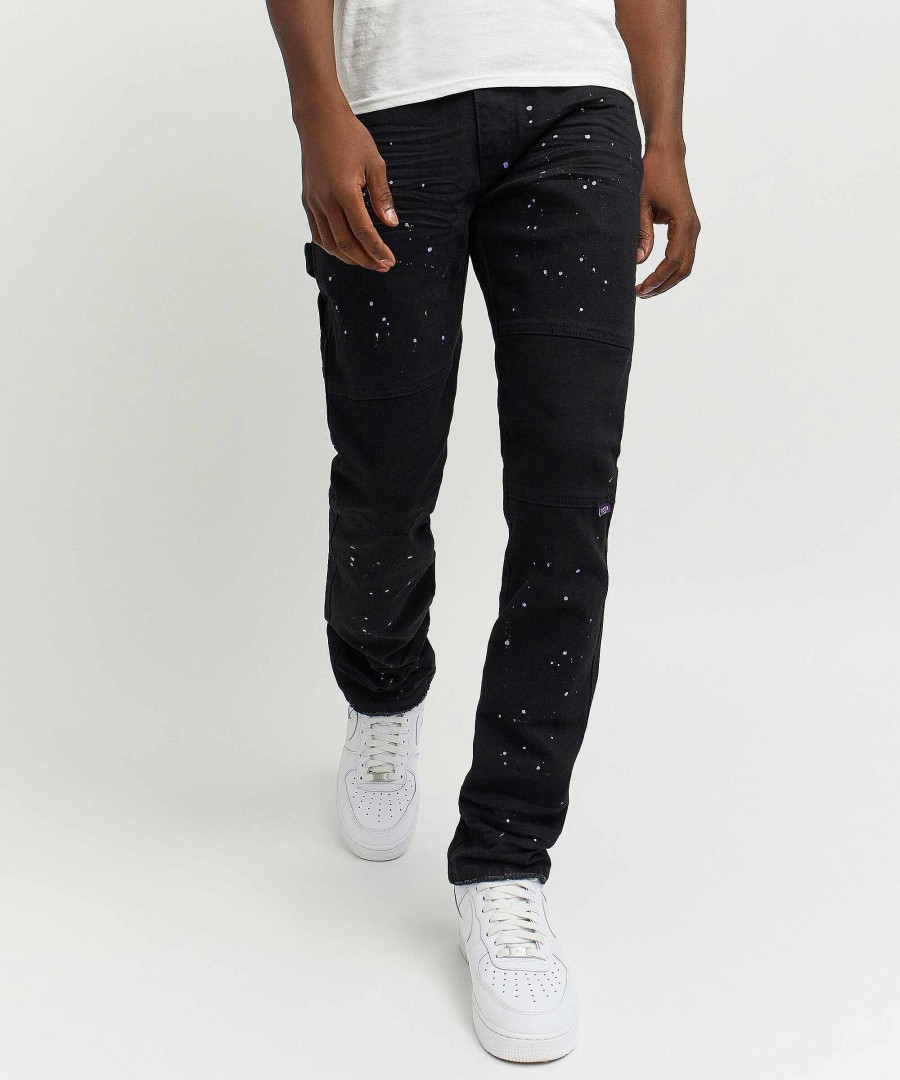 Manner Reason Jeans | Denim-Jeans Mit Farbspritzern Schwarz