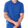 Manner Rocawear Polos | S/S Pique-Poloshirt Mit Kontrastfarbbesatz Blau