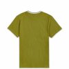 Manner Reason T-Shirts | Kontrast-T-Shirt Mit Taschenstreifen Olive