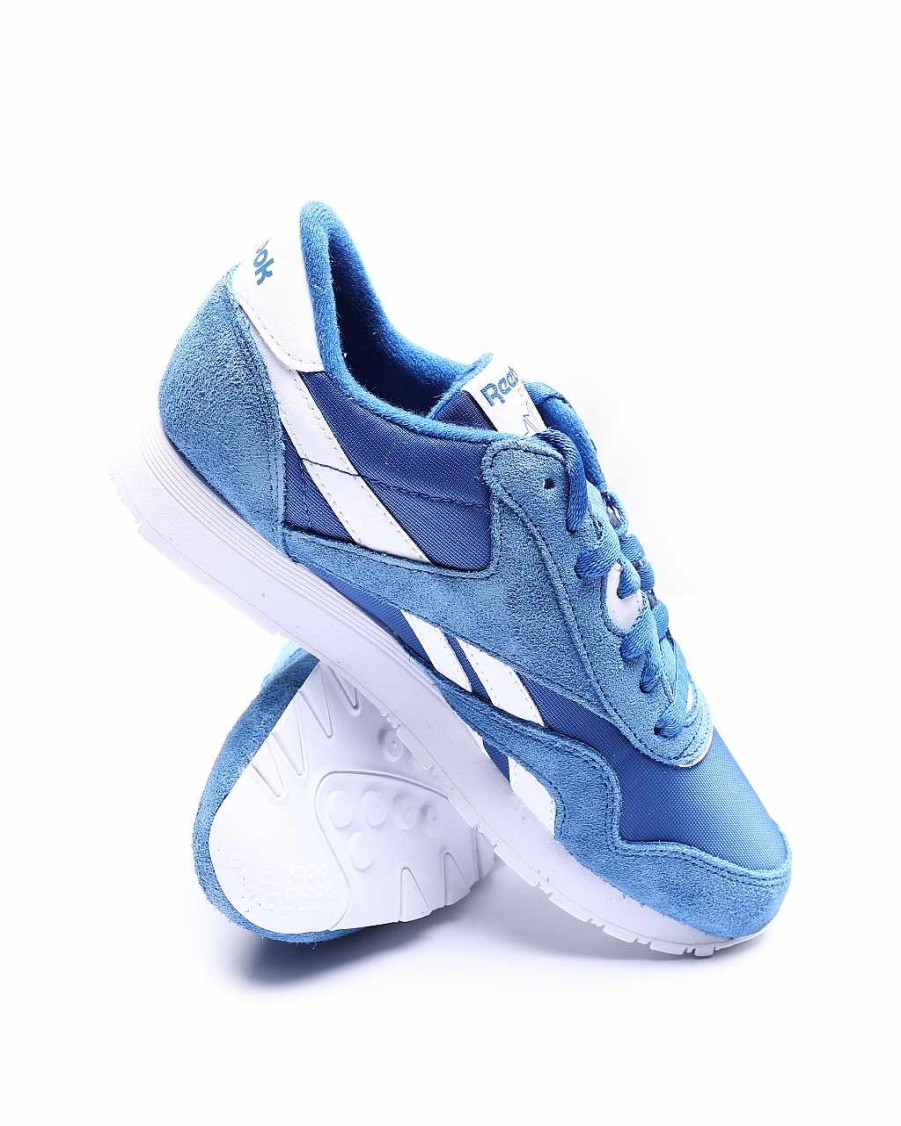 Manner Reebok Schuhe | Klassische Nylon-Sneaker Blau