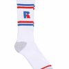 Manner Russell Athletics Socken | 6Er-Pack Miller Crew-Socken Weis Schwarz