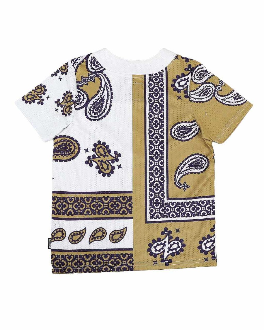 Jungen Rebel Minds T-Shirts | Mesh-Baseballtrikot Mit Paisley-Print Braun, Mehrfarbig