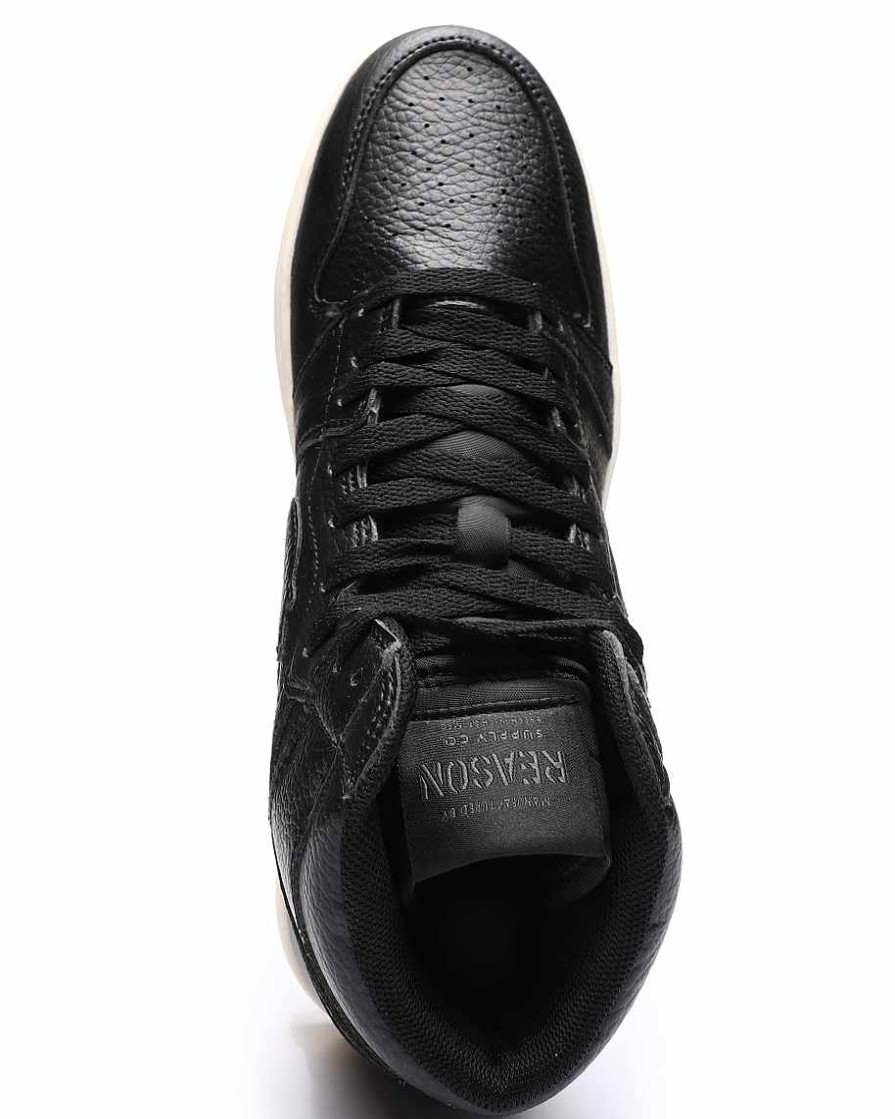 Manner Reason Schuhe | Flaming Skulls Sneakers Schwarz