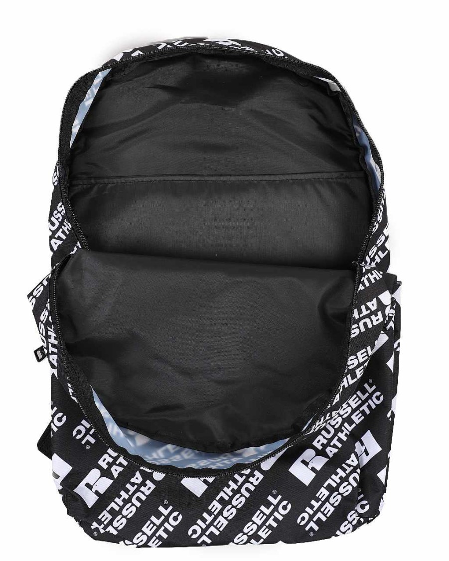 Frauen Russell Athletics Rucksacke | Anzeigetafel-Rucksack Schwarz-Weiss