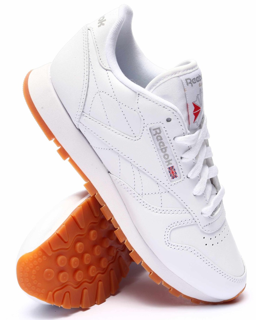 Frauen Reebok Turnschuhe | Klassische Leder-Gummi-Sneaker Weis