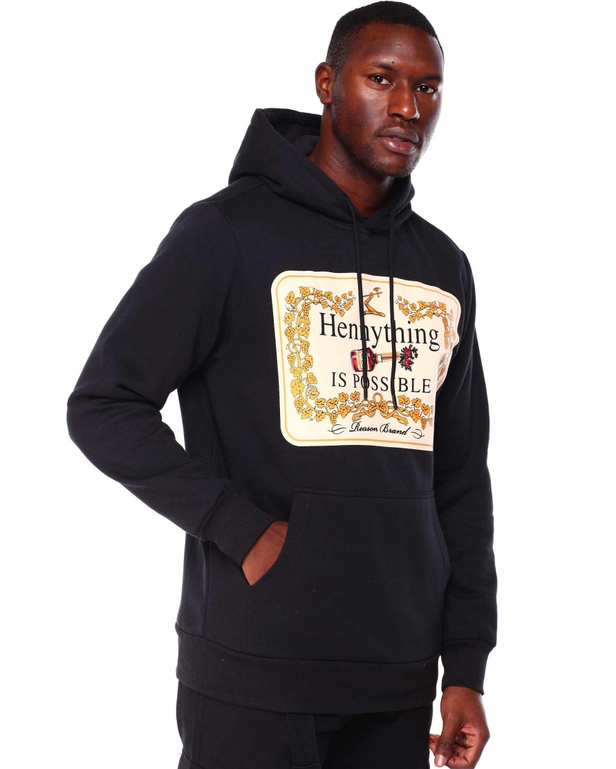 Manner Reason | Hennything Ist Moglich Kapuzenpullover Schwarz