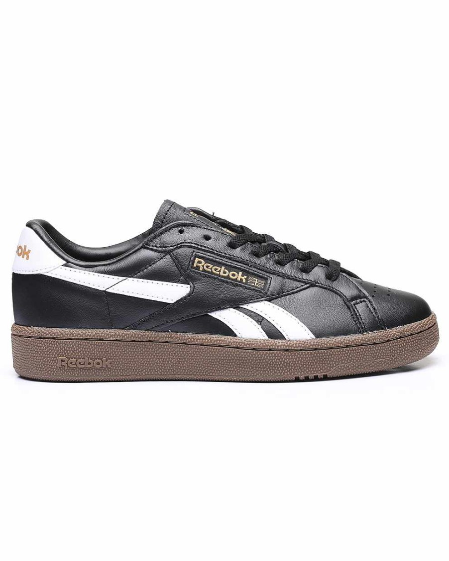 Manner Reebok Schuhe | Club C Grounds Uk-Sneaker Schwarz-Weiss