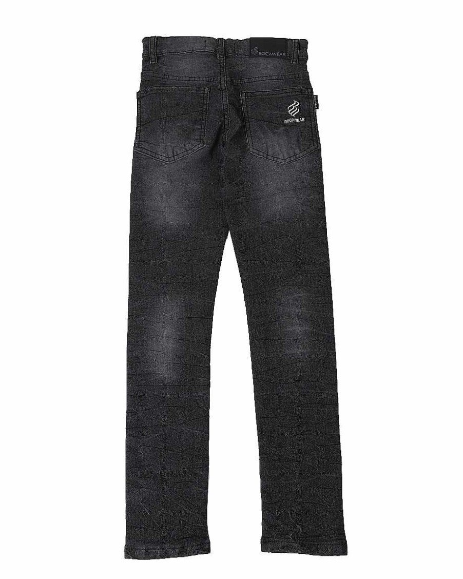 Jungen Rocawear Jeans | Gewaschene Stretchjeans Schwarze Waschung