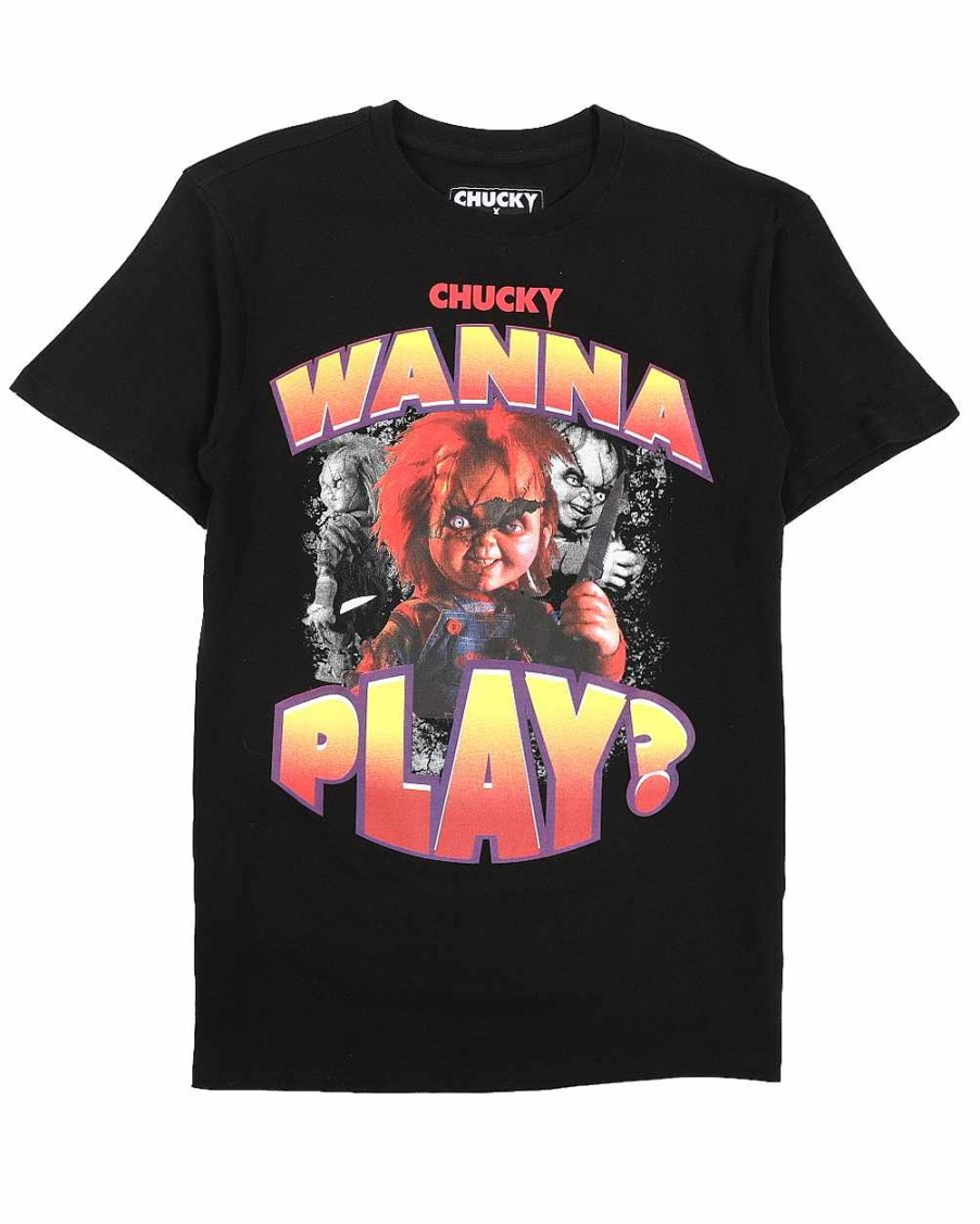 Manner Reason T-Shirts | Chucky Will Tee Spielen Schwarz