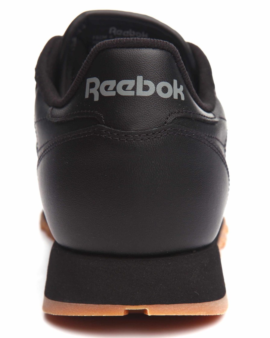 Manner Reebok Gros Und Hoch | Klassische Leder-Sneaker Mit Gummisohle Schwarz