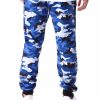 Manner Rocawear Jogger | Camo Tech Fleece Joggerhose Blau